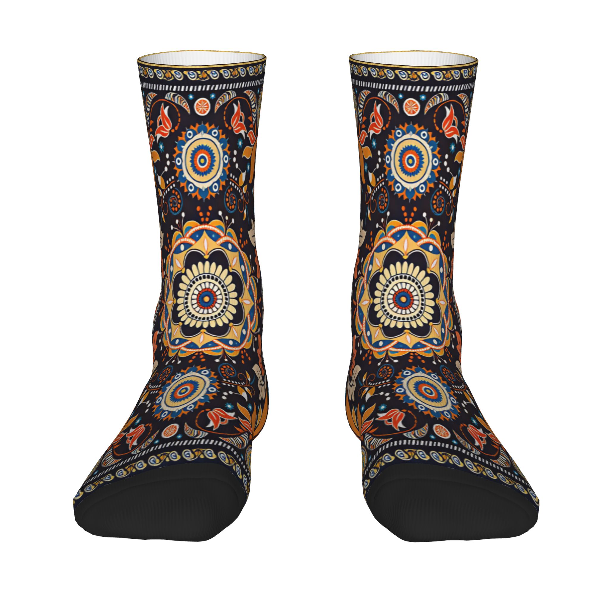 Navy Orange Folk Floral Mandal - огляд і ціна Good Floral & Wedding Decor Supply