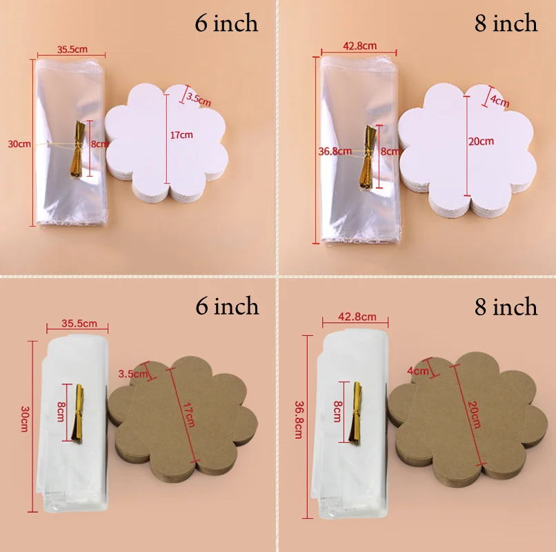 10pcs 6/8inch Chiffon Cake Pac - огляд і ціна Wedding Supply Shops