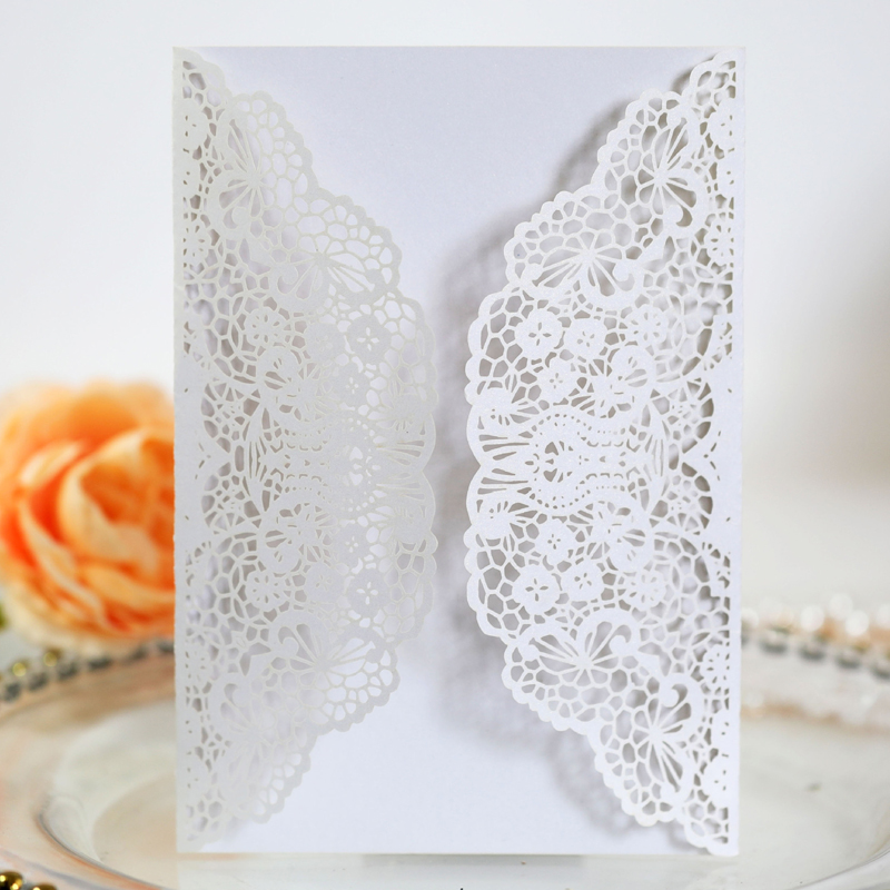50pcs/lot White Laser Cut Wedd - огляд і ціна Wedding Supply Business