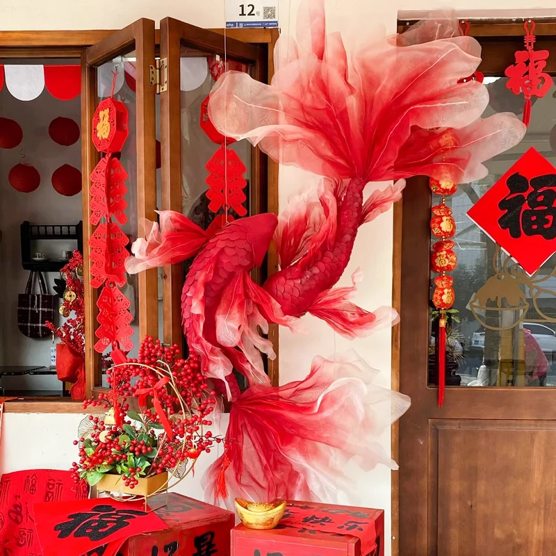 1Pc Handmade Red Fish Koi Scen - огляд і ціна Wedding Supply Shops