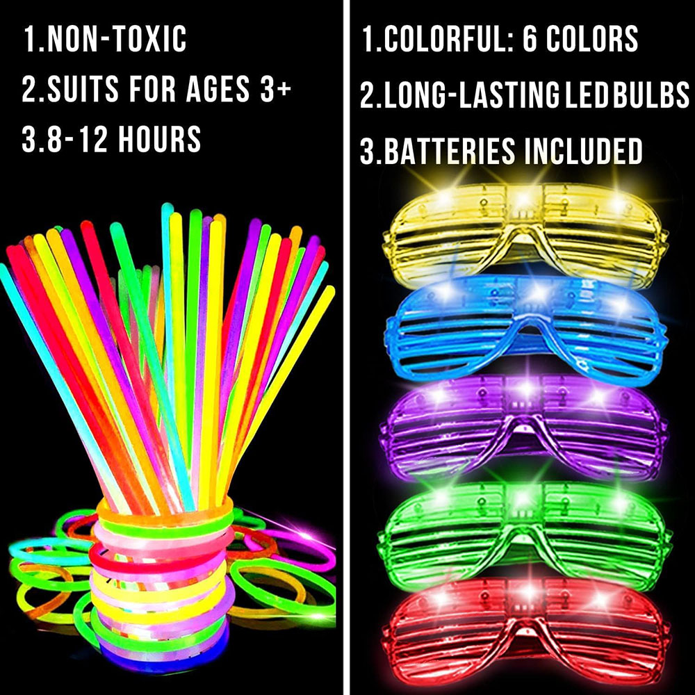 136Pack Glow in The Dark Light - огляд і ціна Wedding Supply Bulk