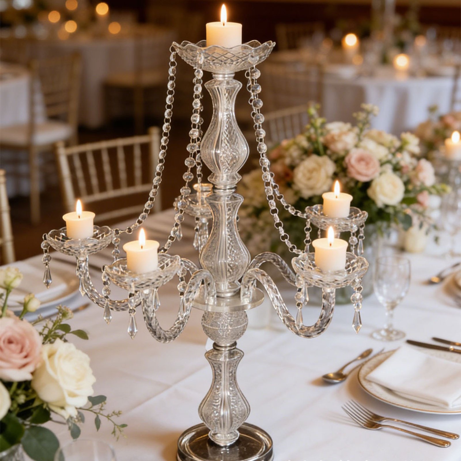 Crystal Candelabra Elegant Wed - огляд і ціна Unity Candle Set