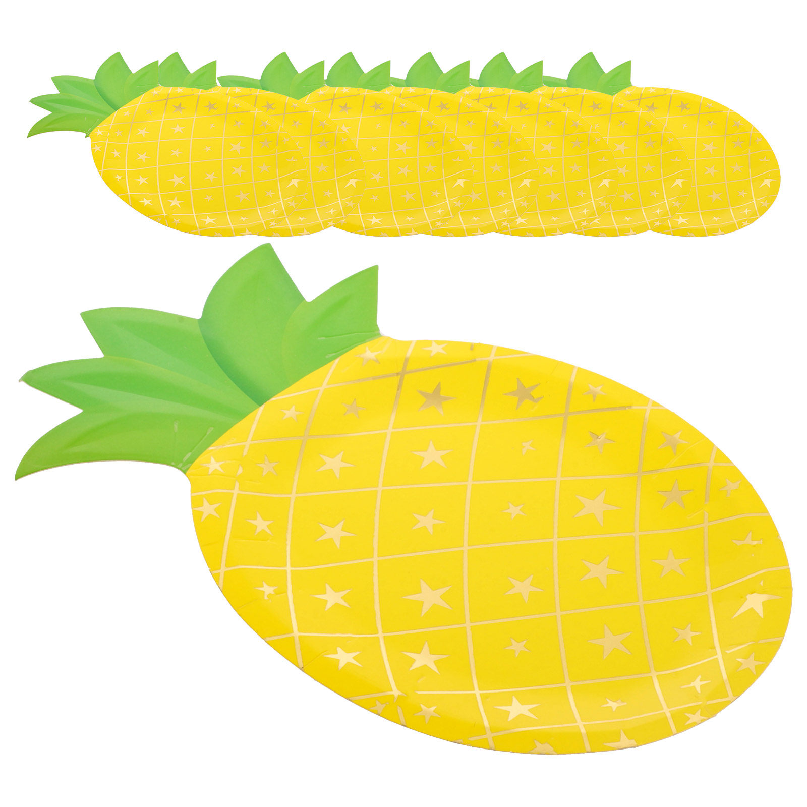 8Pcs Pineapple Paper Plates Di - огляд і ціна Wedding Supply Bulk