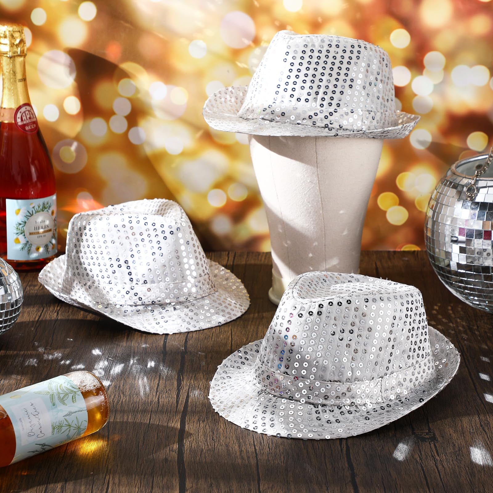 12-36Pcs Sequin Hats Bulk Glit - огляд і ціна Wedding Supply Bulk