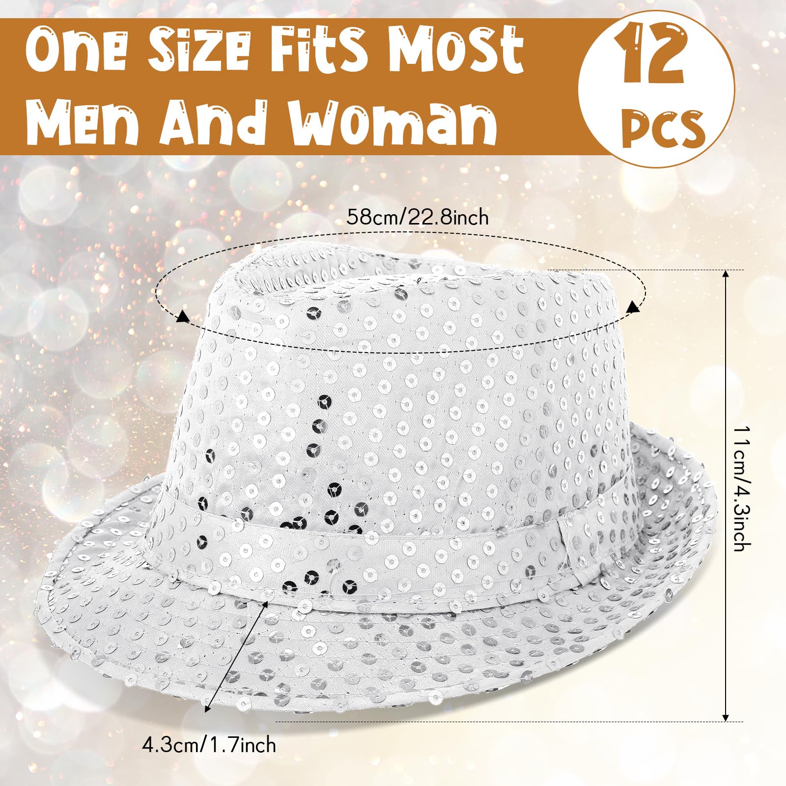 12-36Pcs Sequin Hats Bulk Glit - огляд і ціна Wedding Supply Bulk