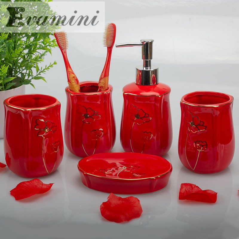 Wedding Gift for Bathroom/Red  - огляд і ціна Wedding Bathroom Supply Kit