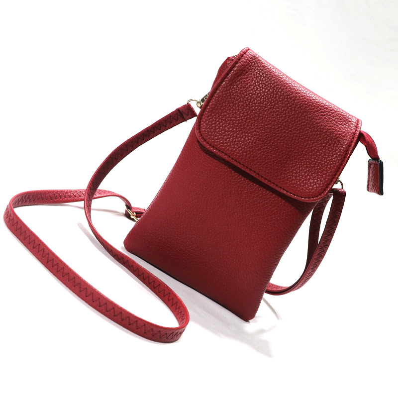 Women Leather Crossbody Phone  - огляд і ціна Place Card Holder