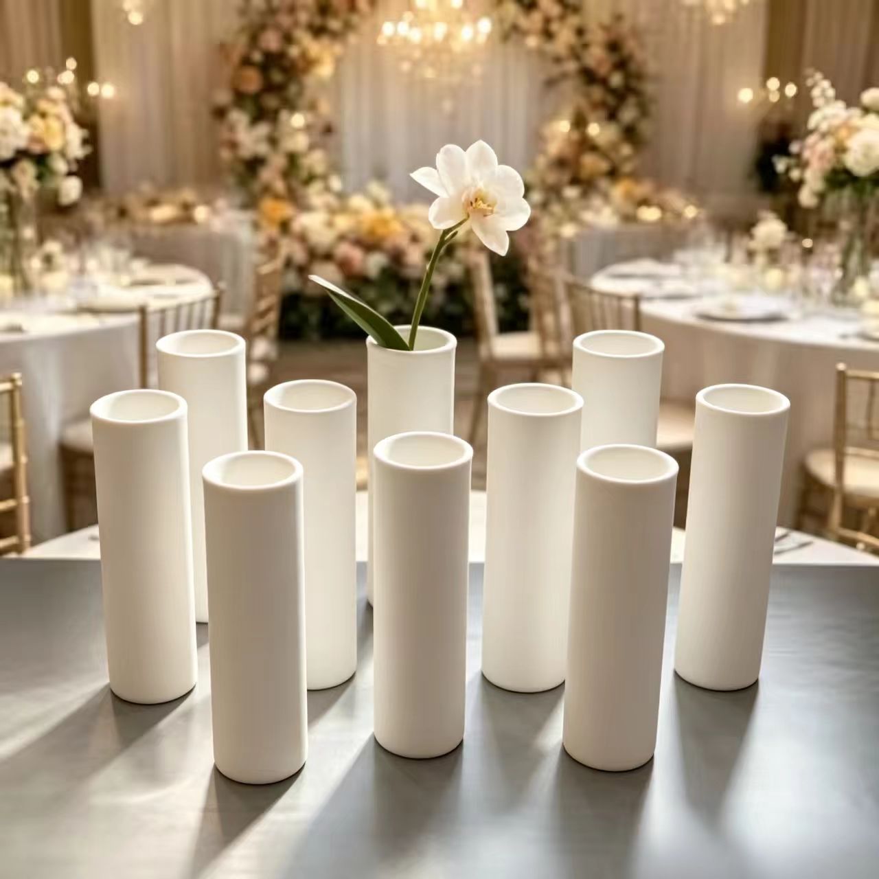 12pcs Clear Plastic Cylinder V - огляд і ціна Wedding Supply Bulk