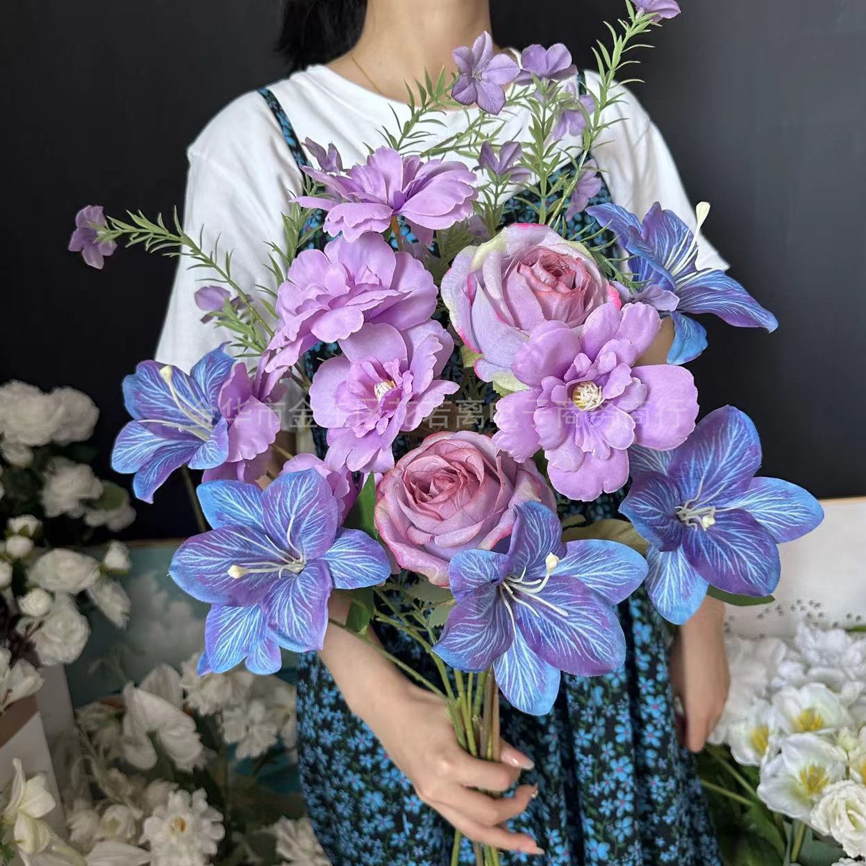 Purple Blue Monet Style Artifi - огляд і ціна Wedding Supply Shops
