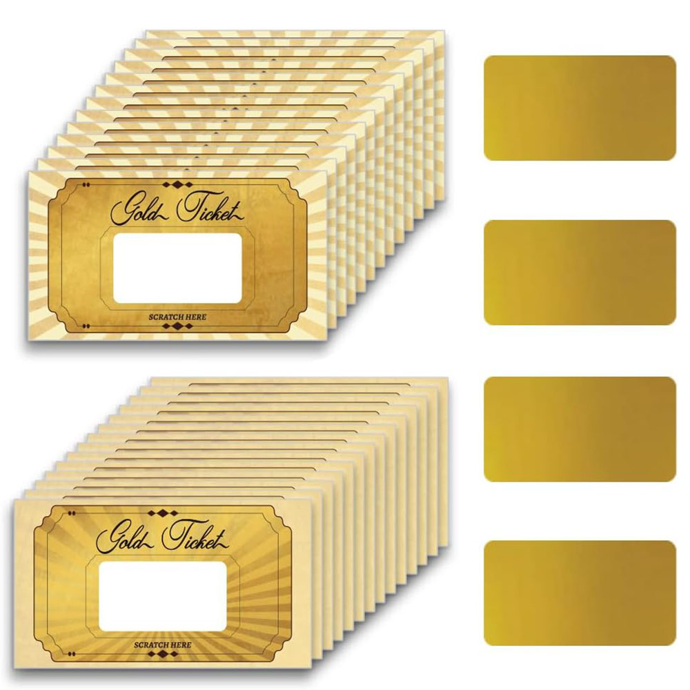 20 pcs Gold Scratch off Cards  - огляд і ціна Wedding Supply Business